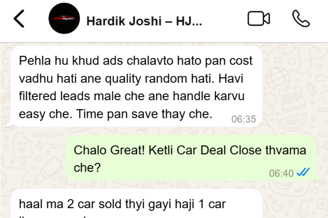 Dealer feedback 6