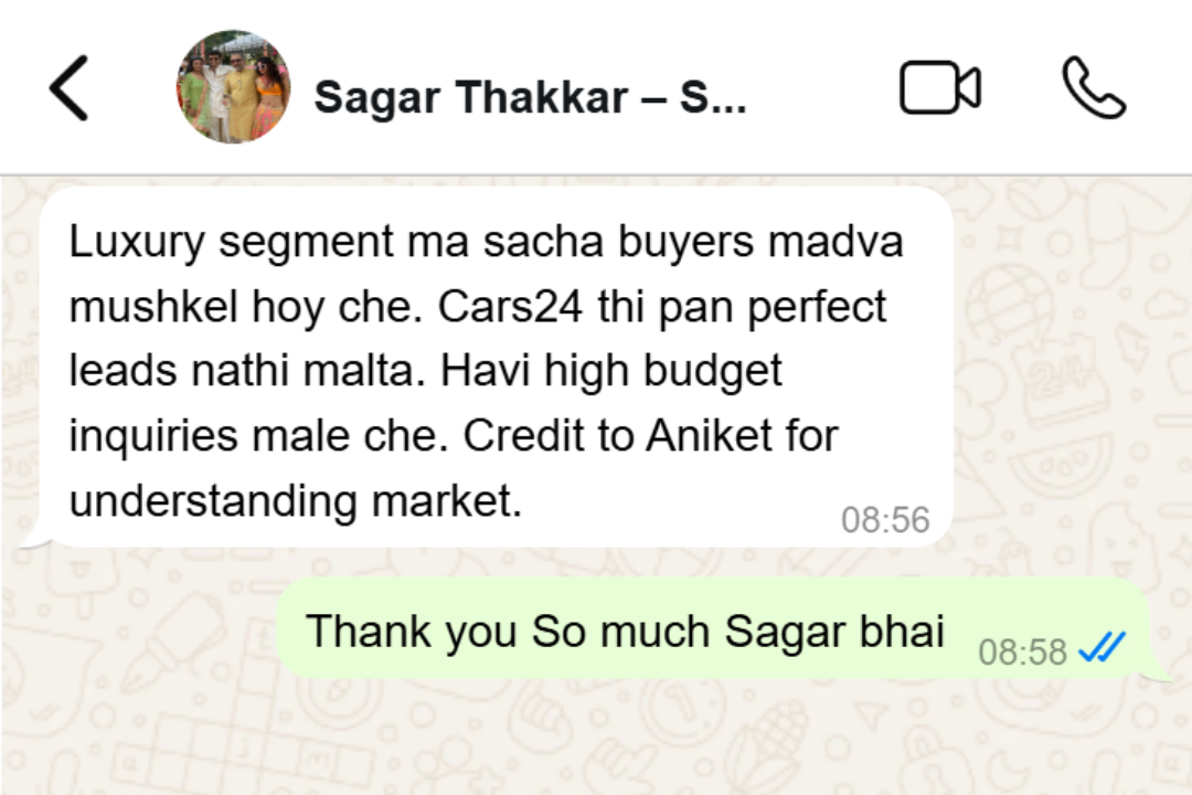 Dealer feedback 8